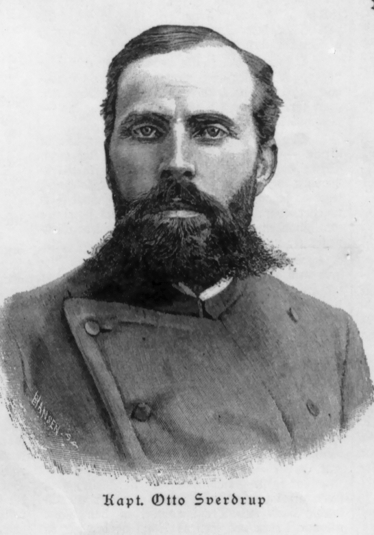 Portretttegning av mann med dress og skjegg