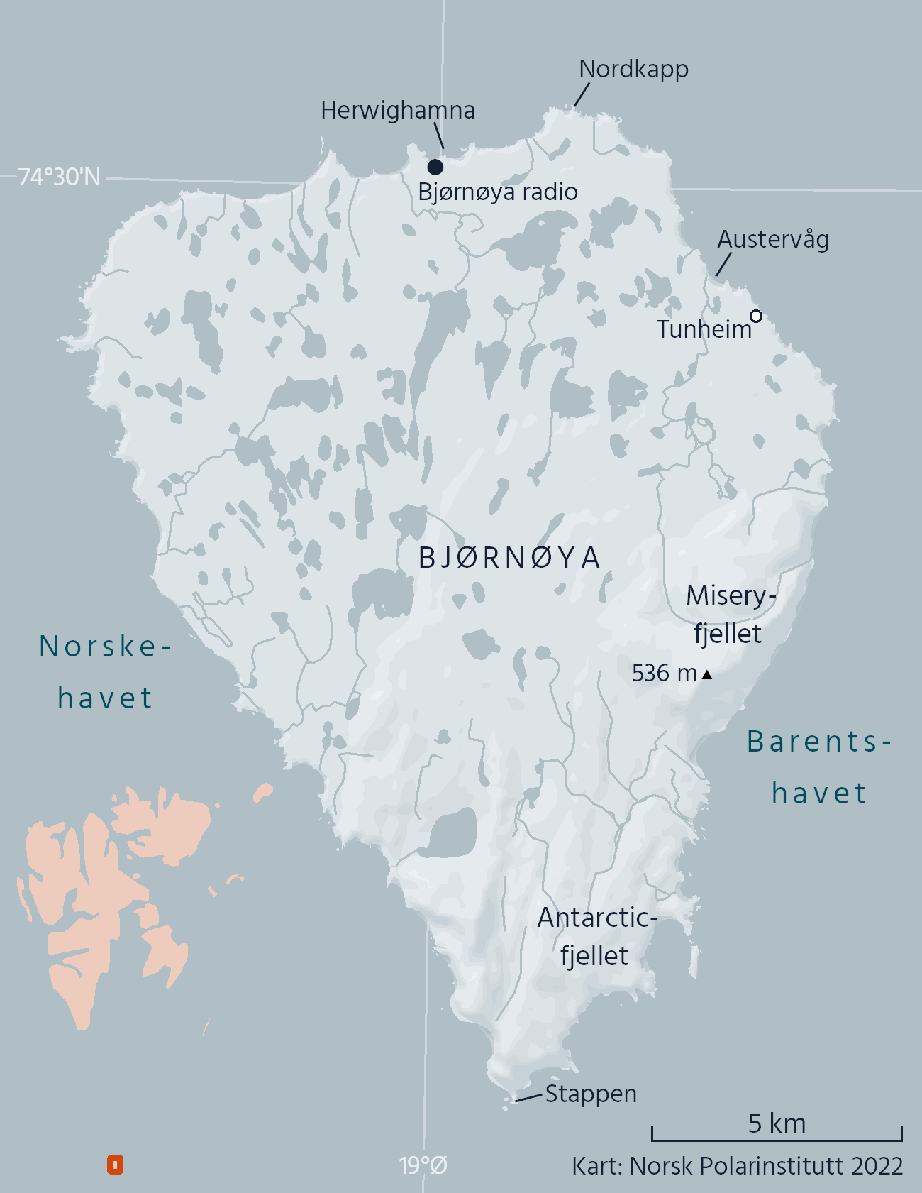 Kart Bjørnøya