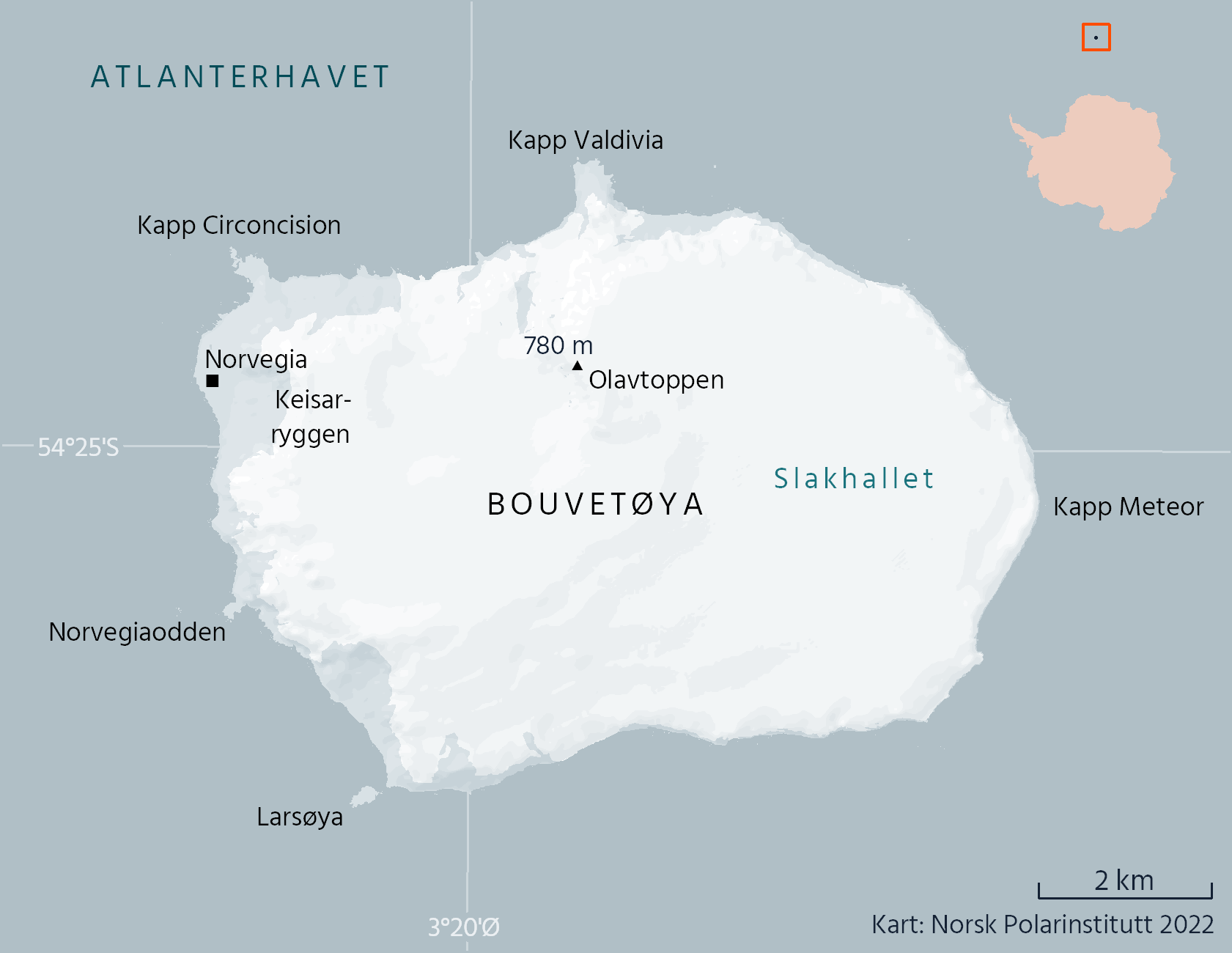 Kart Bouvetøya