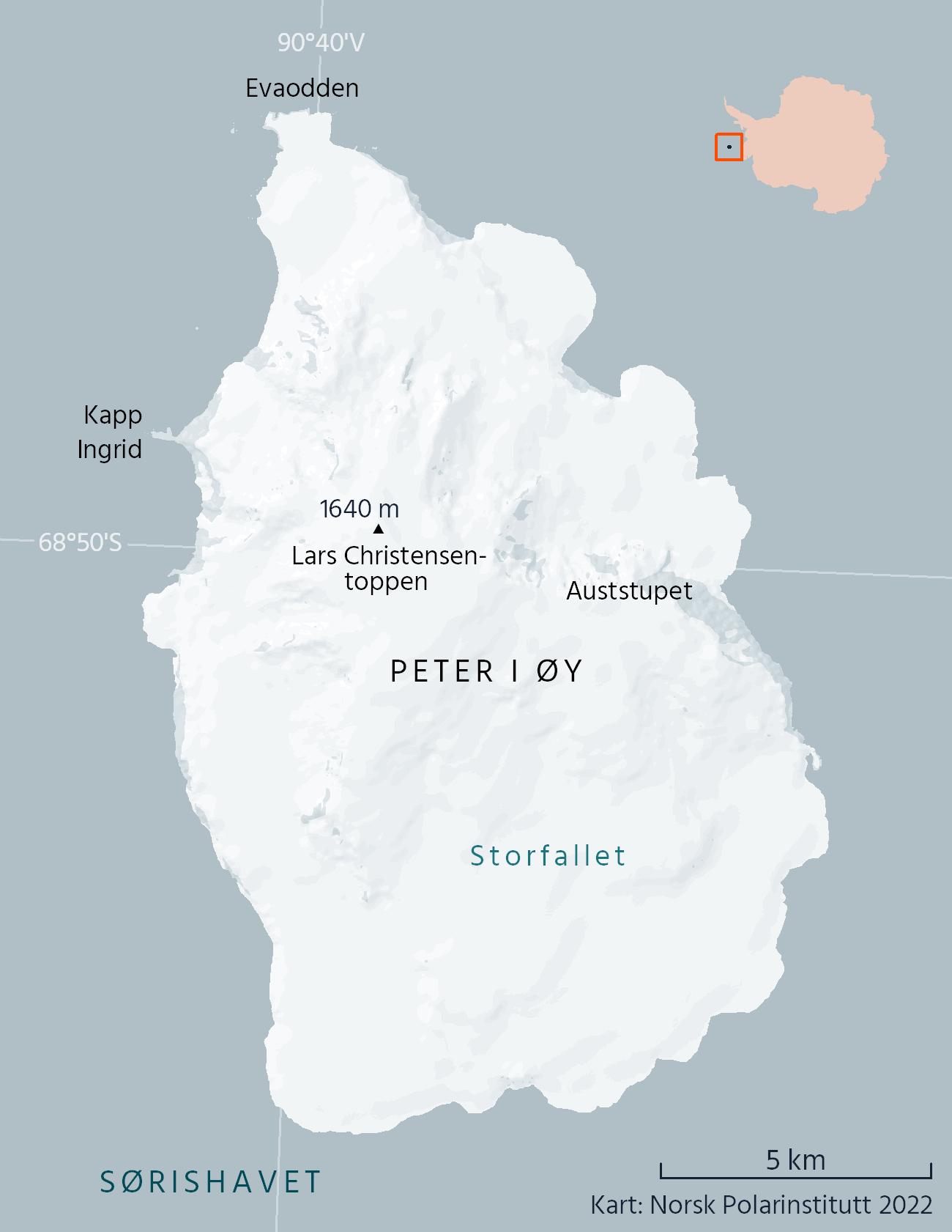 Kart Peter I Øy